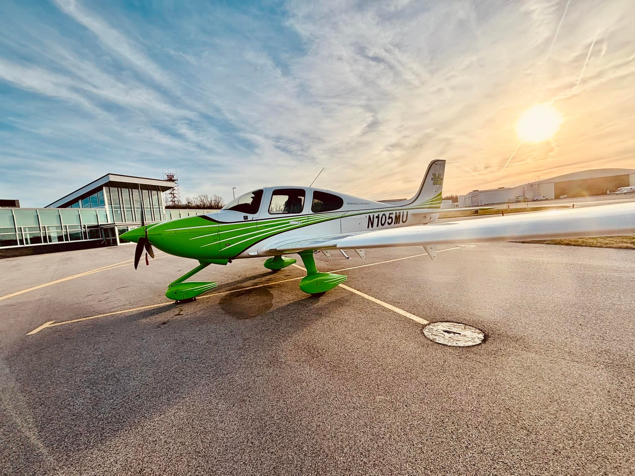 Marshall University aircraft at the Bill Noe Flight School