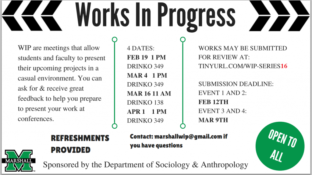 Works in Progress Series 2016