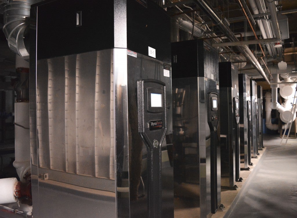 The boiler system in the Engineering Complex is highly efficient.