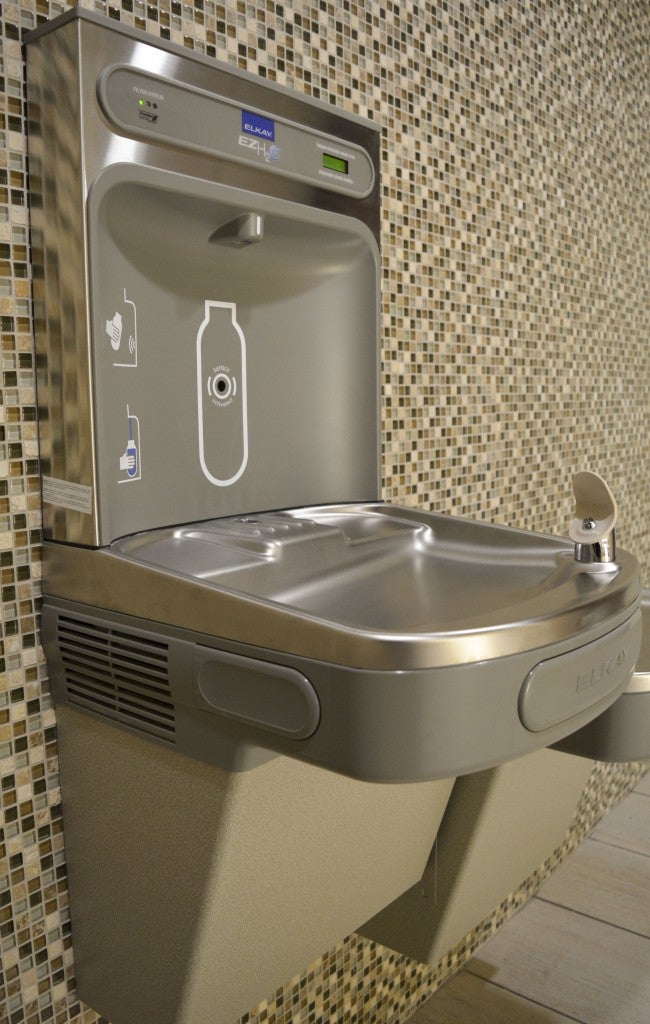 The Engineering Complex and the rest of campus has water bottle refill stations to encourage students to refill water bottles, instead of using multiple plastic bottles.